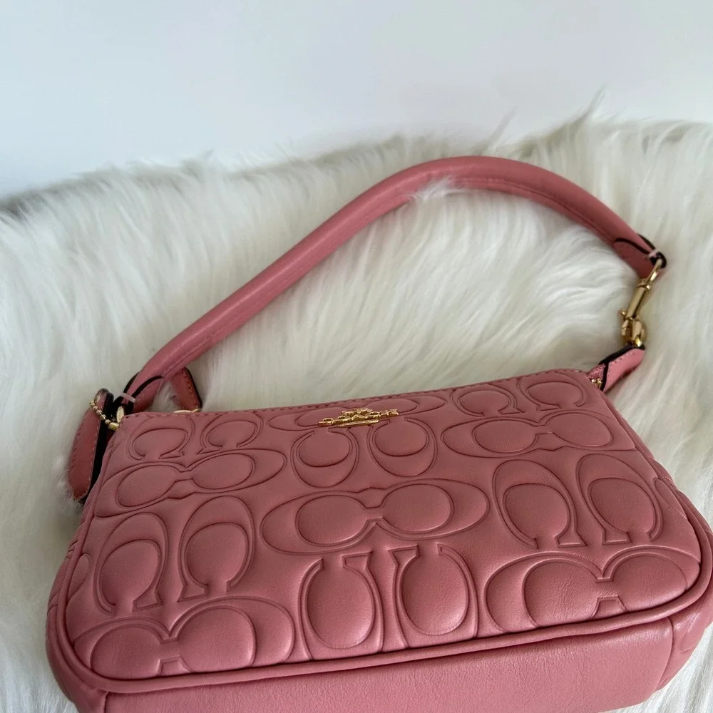 Coach Nolita 19 Pink‎ Quilted Leather Shoulder Bag Excellent